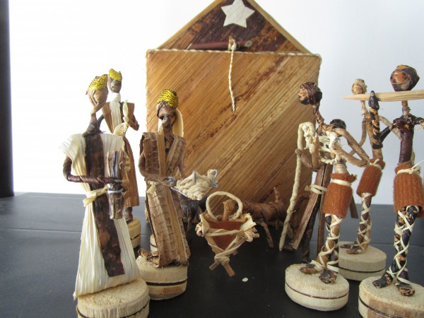 Banana Leaf African Nativity Secne